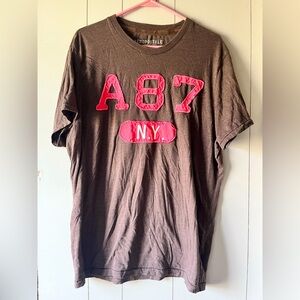 Aeropostale Chocolate Tee with Pink Lettering Men’s XL